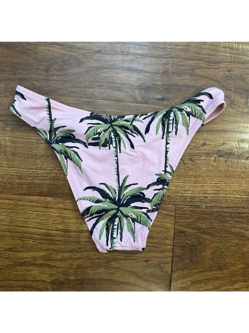 Solid & Striped bikini bottom pink palm leaf print S